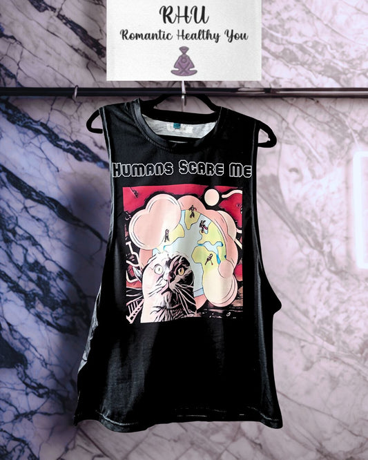 Humans Scare Me Men's Tank