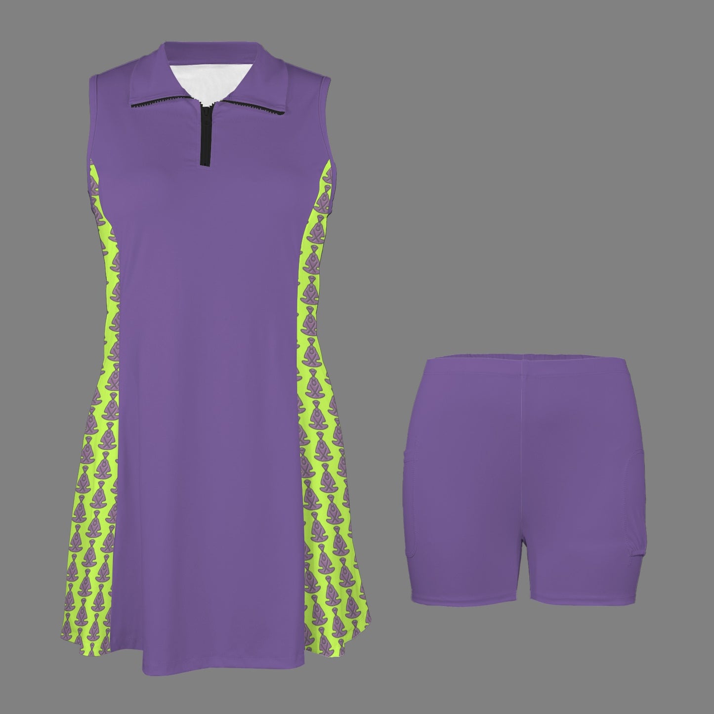 Activedress Violet Pale Yellow Buddha Pattern