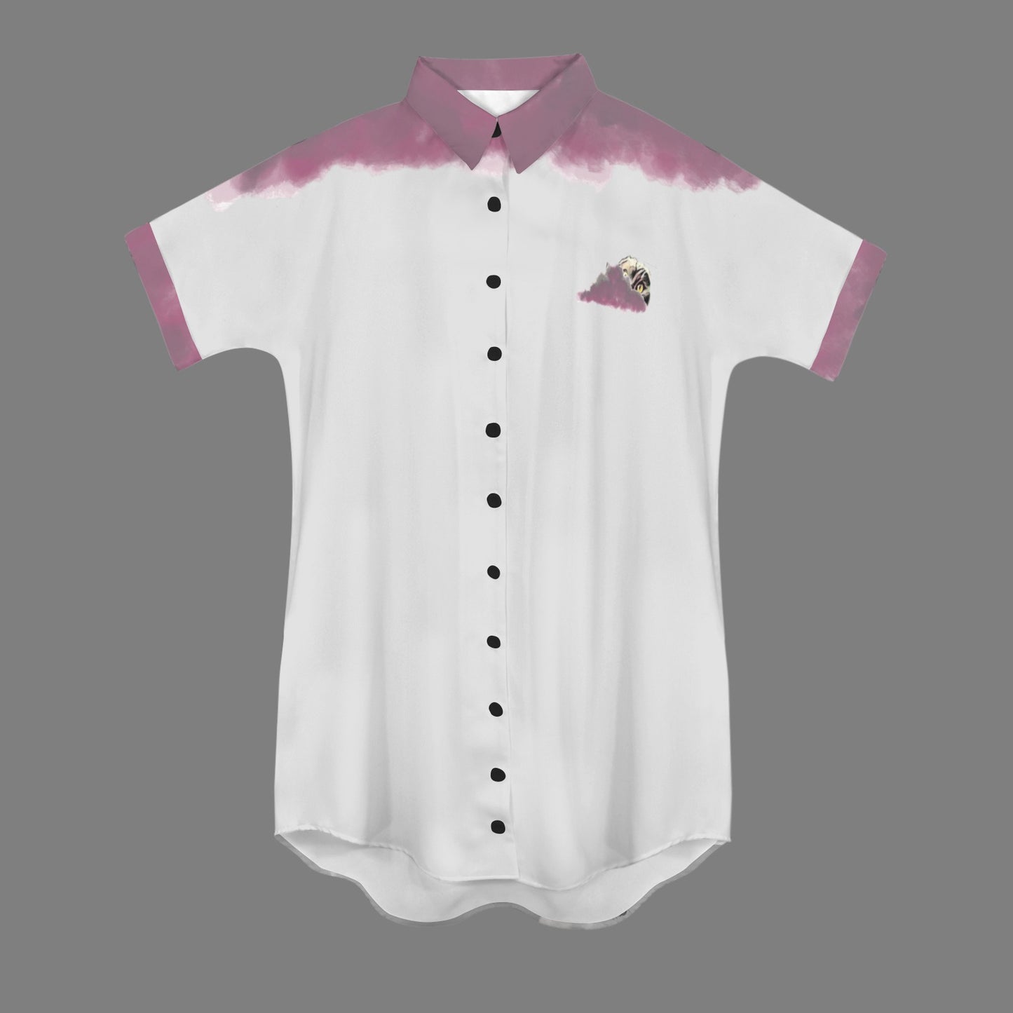 Humans Scare Me Jimmy Cloud T-Shirt Dress Light Grey -Small HSM