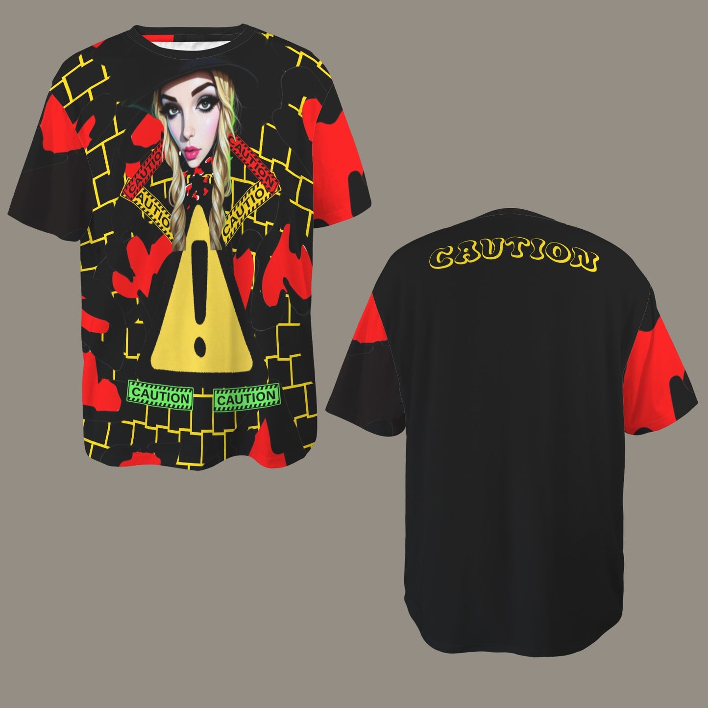 RANSIE CARTOON YELLOW/BLACK WALL HEARTS