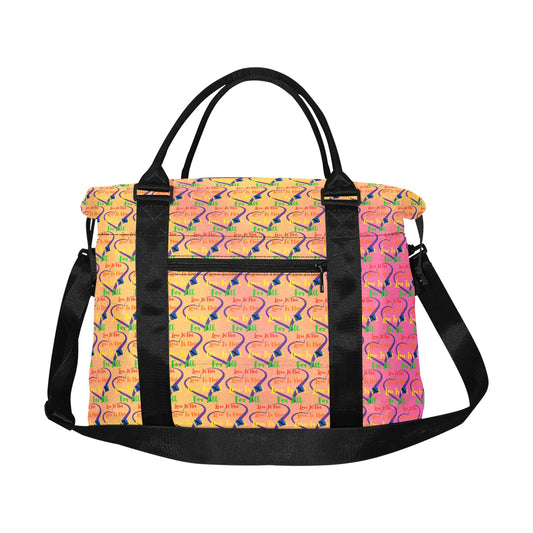 LINFA Little Hearts Sunset Large Capacity Duffle Bag