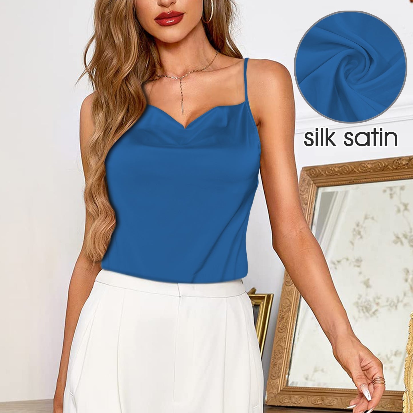 Silk Satin Blue Cami