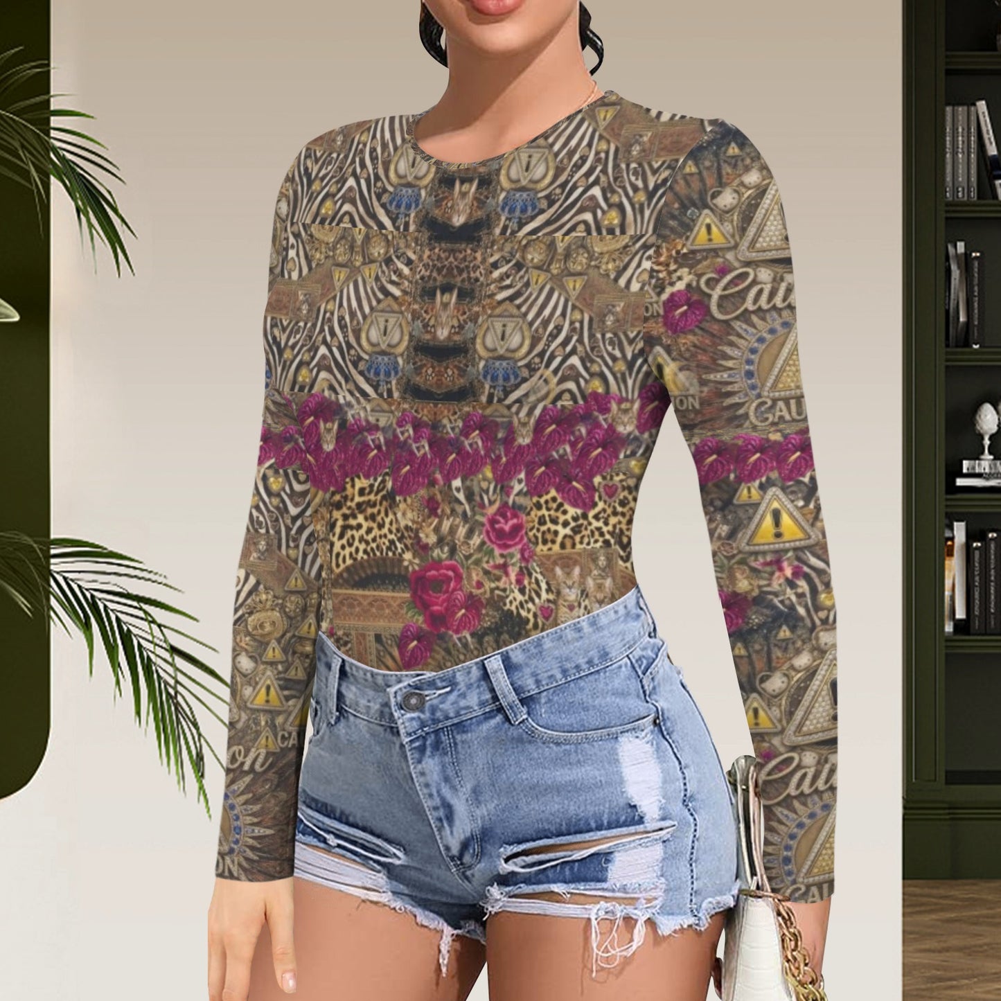 A Leopard Caution Fantasy Body Long Sleeve