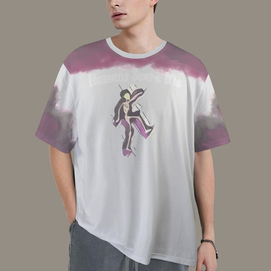 Humans Scare Me Jimmy Cloud T-Shirt Light Grey Skeleton Front