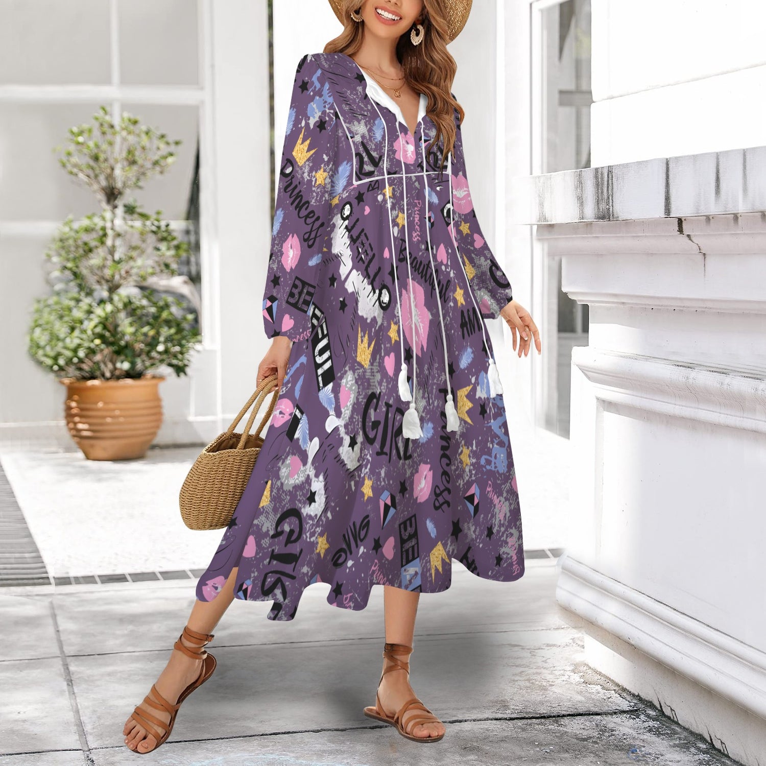 Be Amazing Long Dress Violet