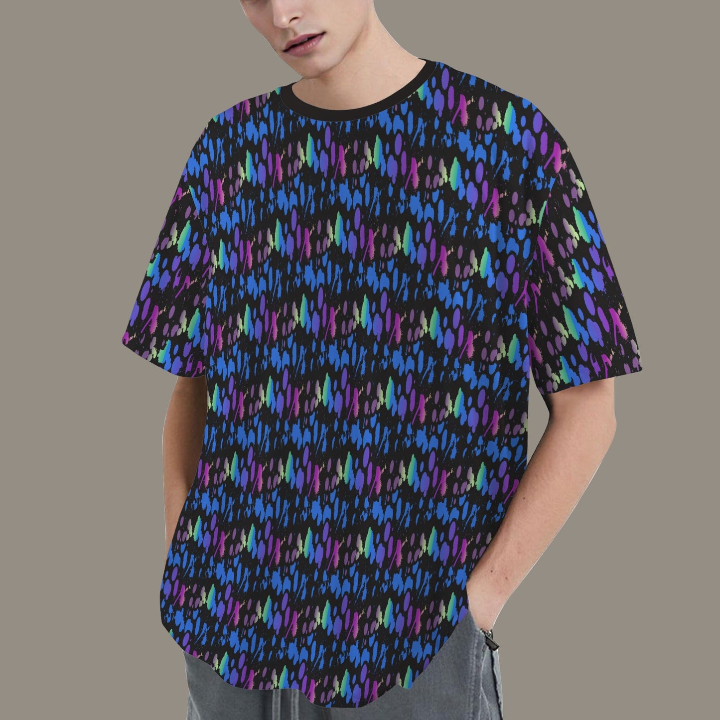 Hidden Name T-shirt Multicolor Blue Black Ransie