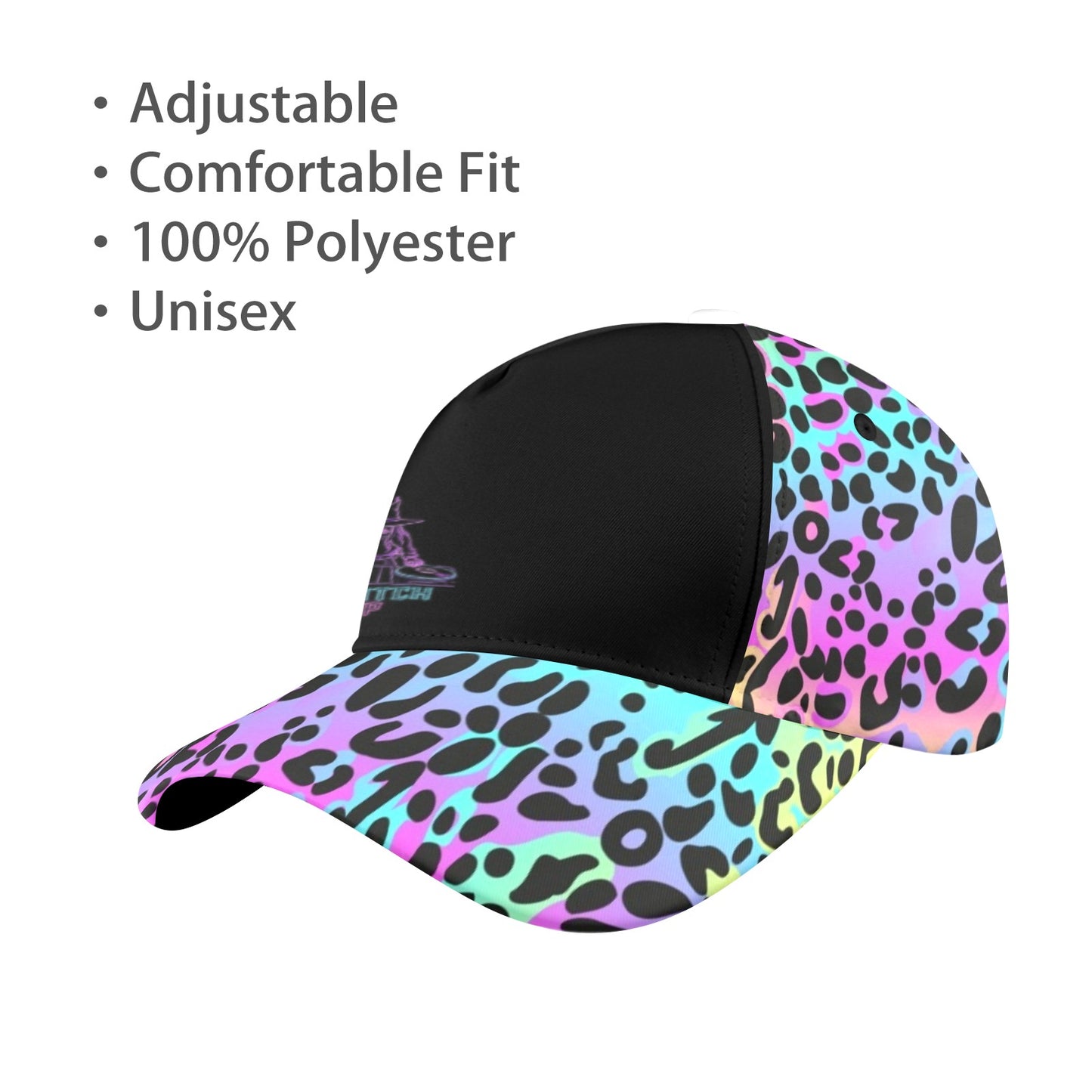 S-WITCH UP Neon Logo Multi Leopard Snapback Cap