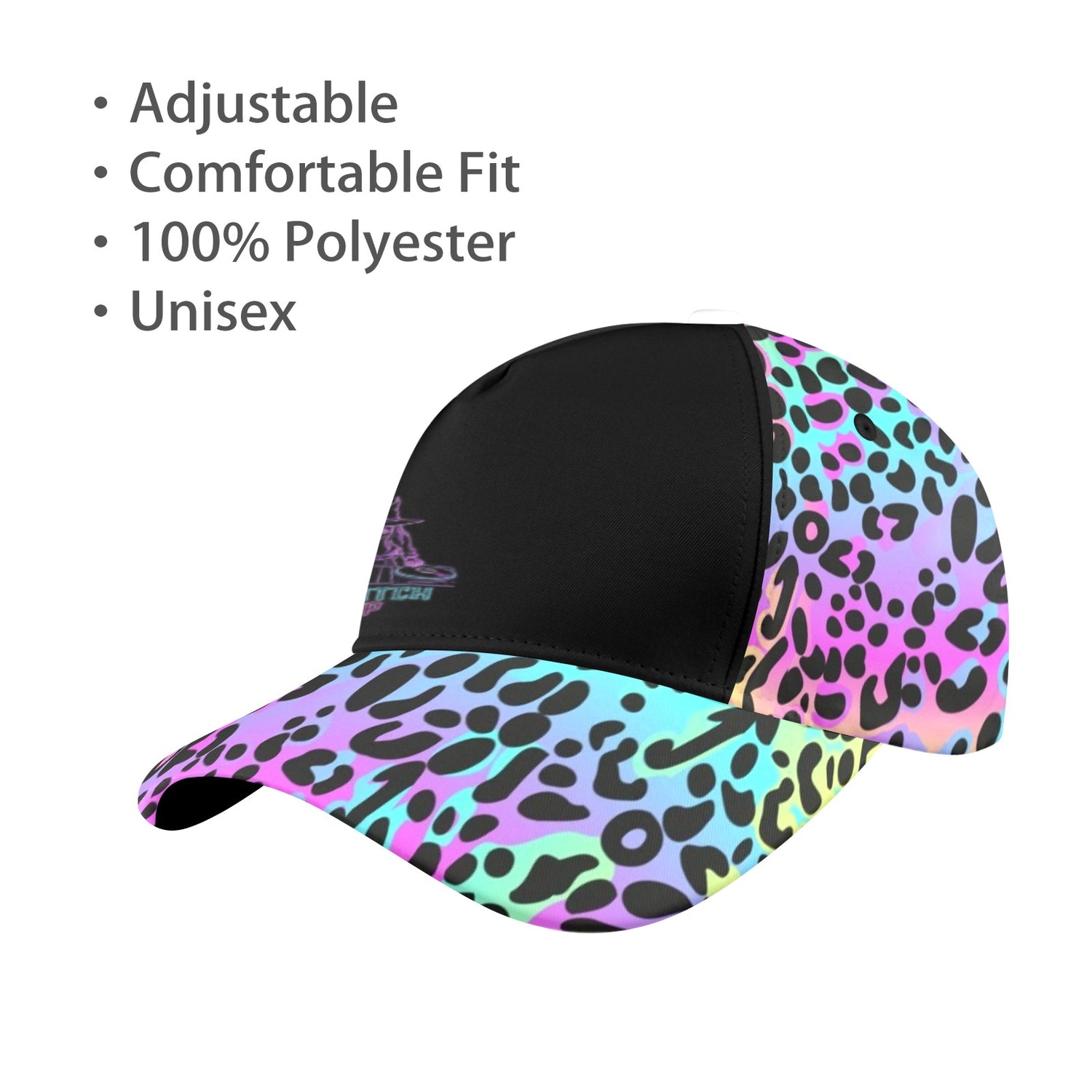 S-WITCH UP Neon Logo Multi Leopard Snapback Cap