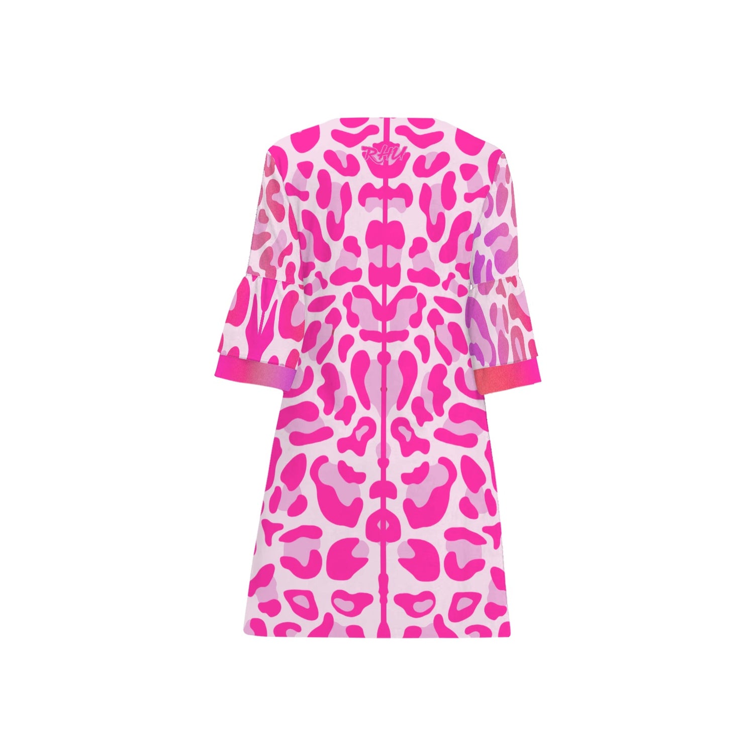Sunset Leopard 3/4 Sleeve Dress