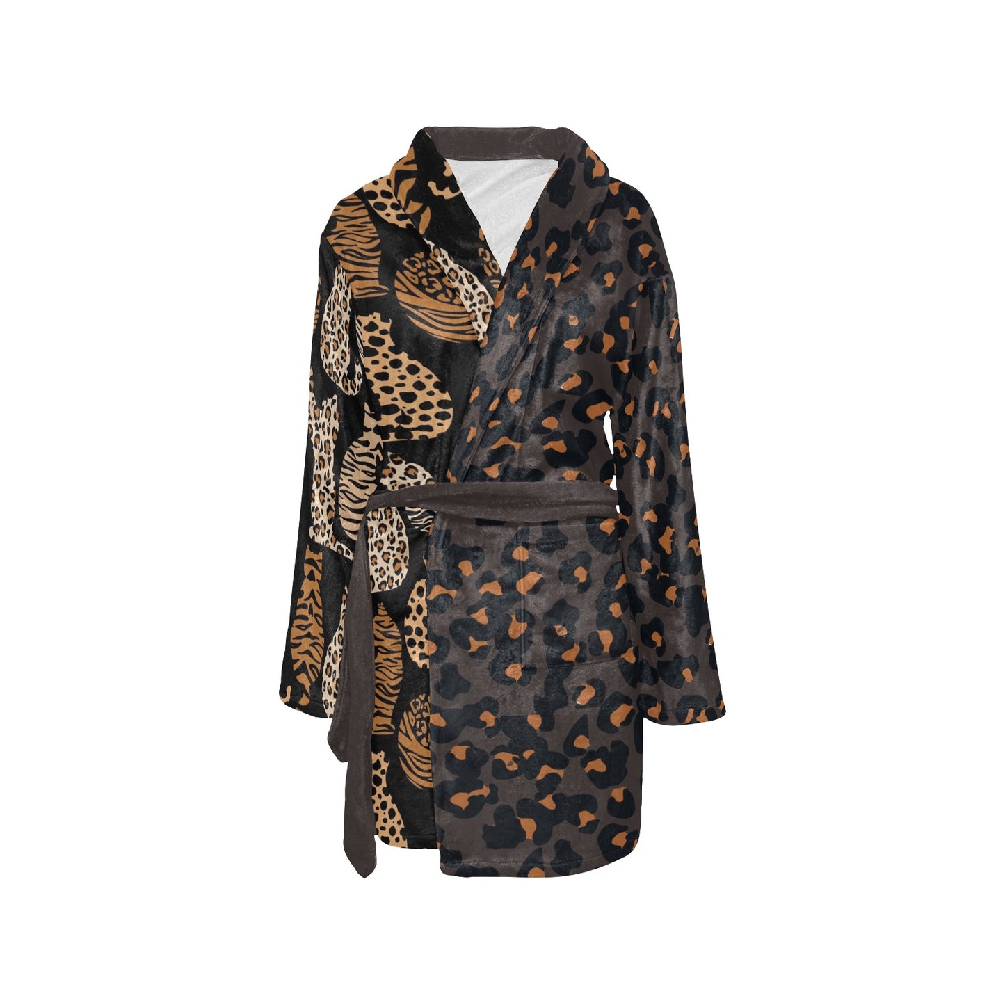 Night  Robe Cats Marrone Leopard