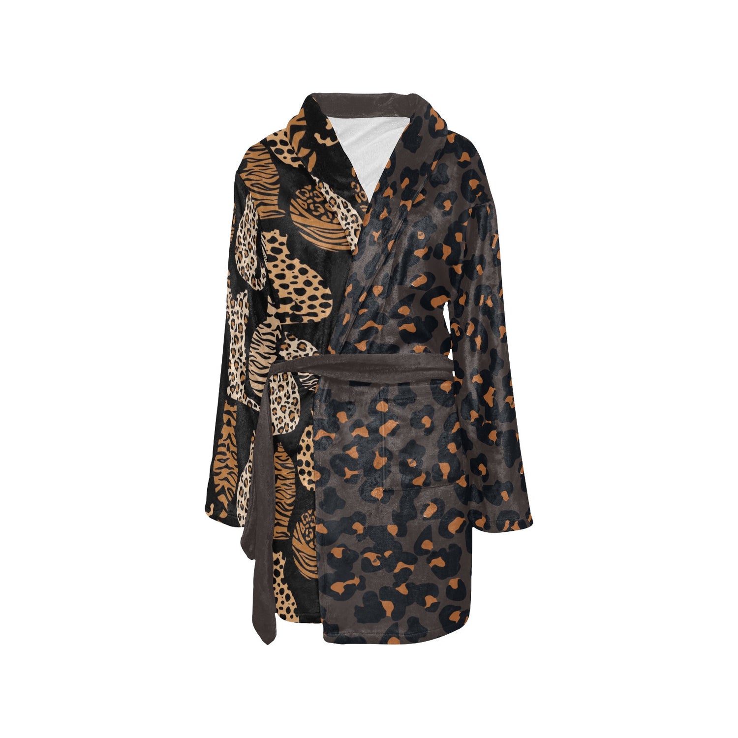 Night  Robe Cats Marrone Leopard