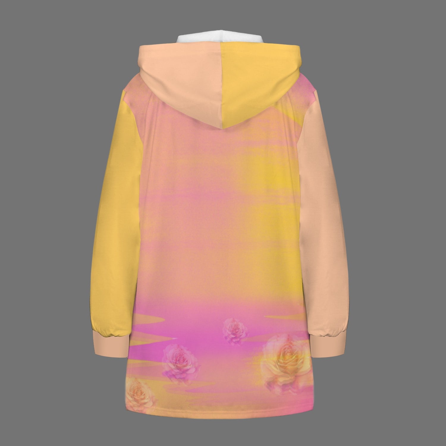 Se Son Rose Fioriranno (Missing U) Short Hoodie Dress Yellow Pale Pink