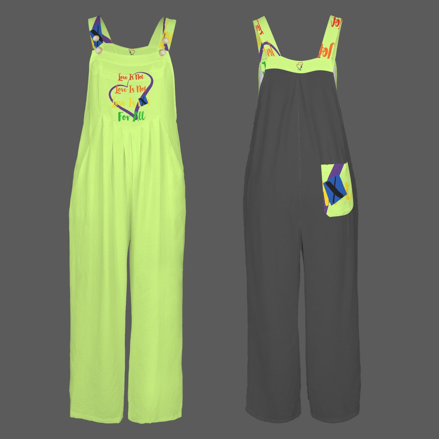 LINFA Jumpsuit Pale Green Charcoral