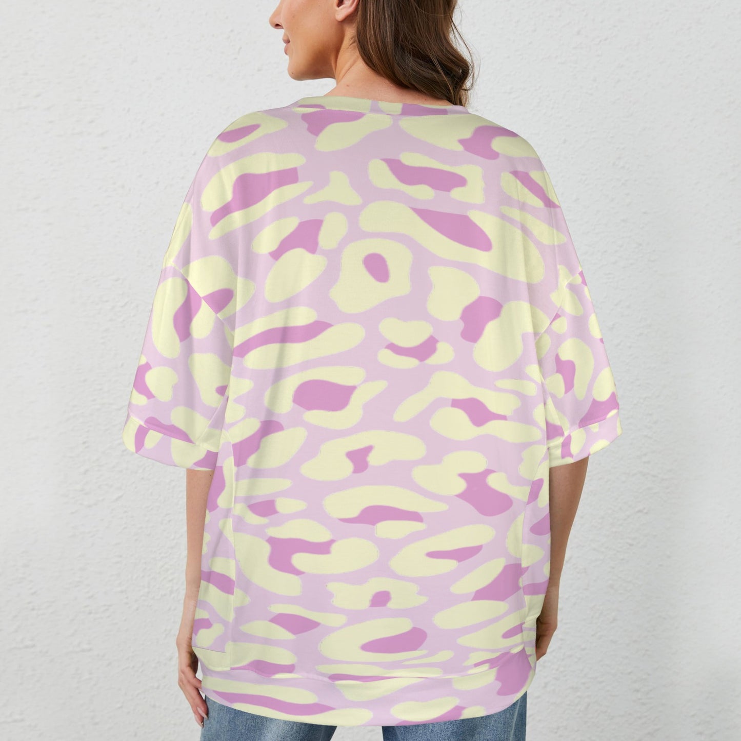 Maglia mamma Leopard Pink Pale Yellow