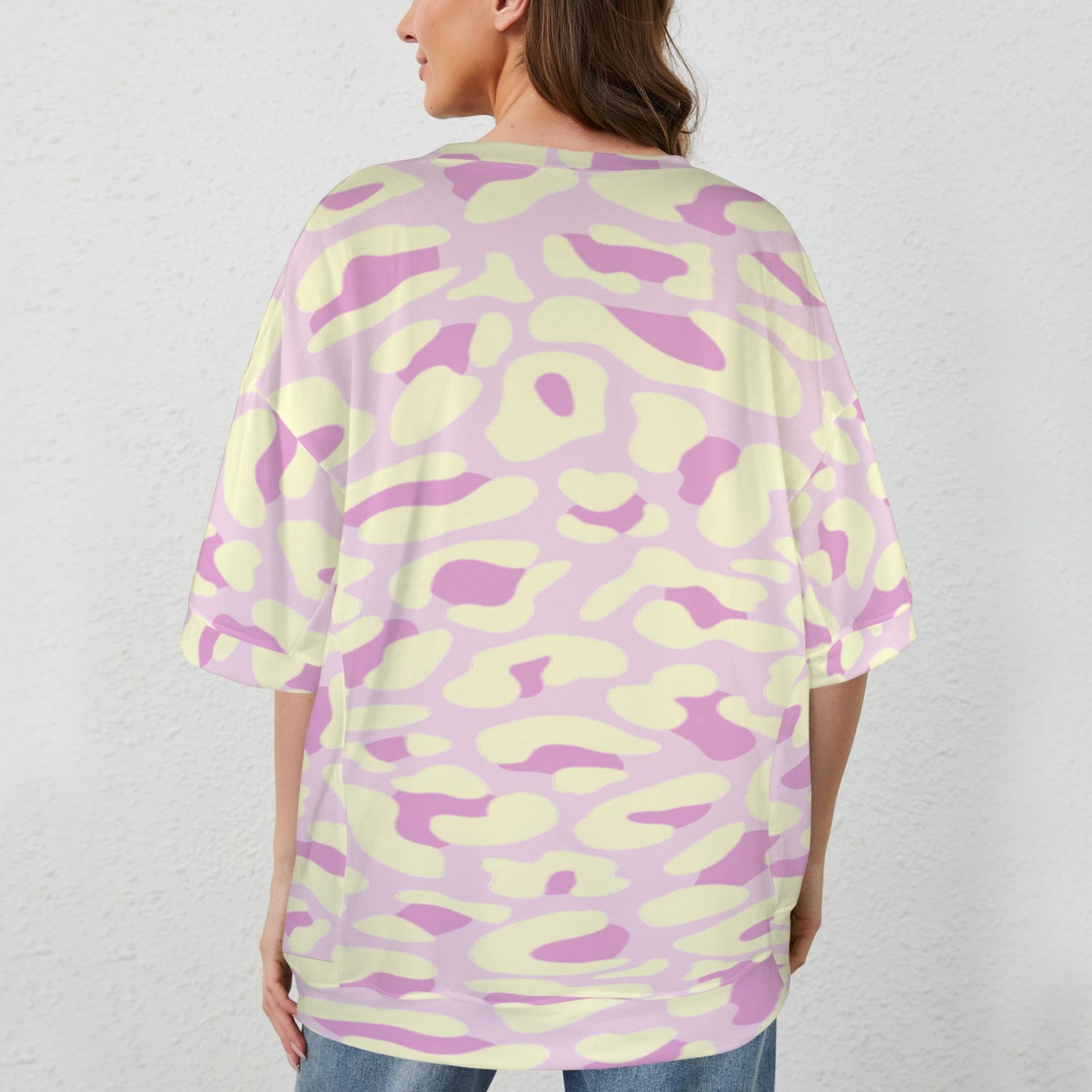 Maglia mamma Leopard Pink Pale Yellow