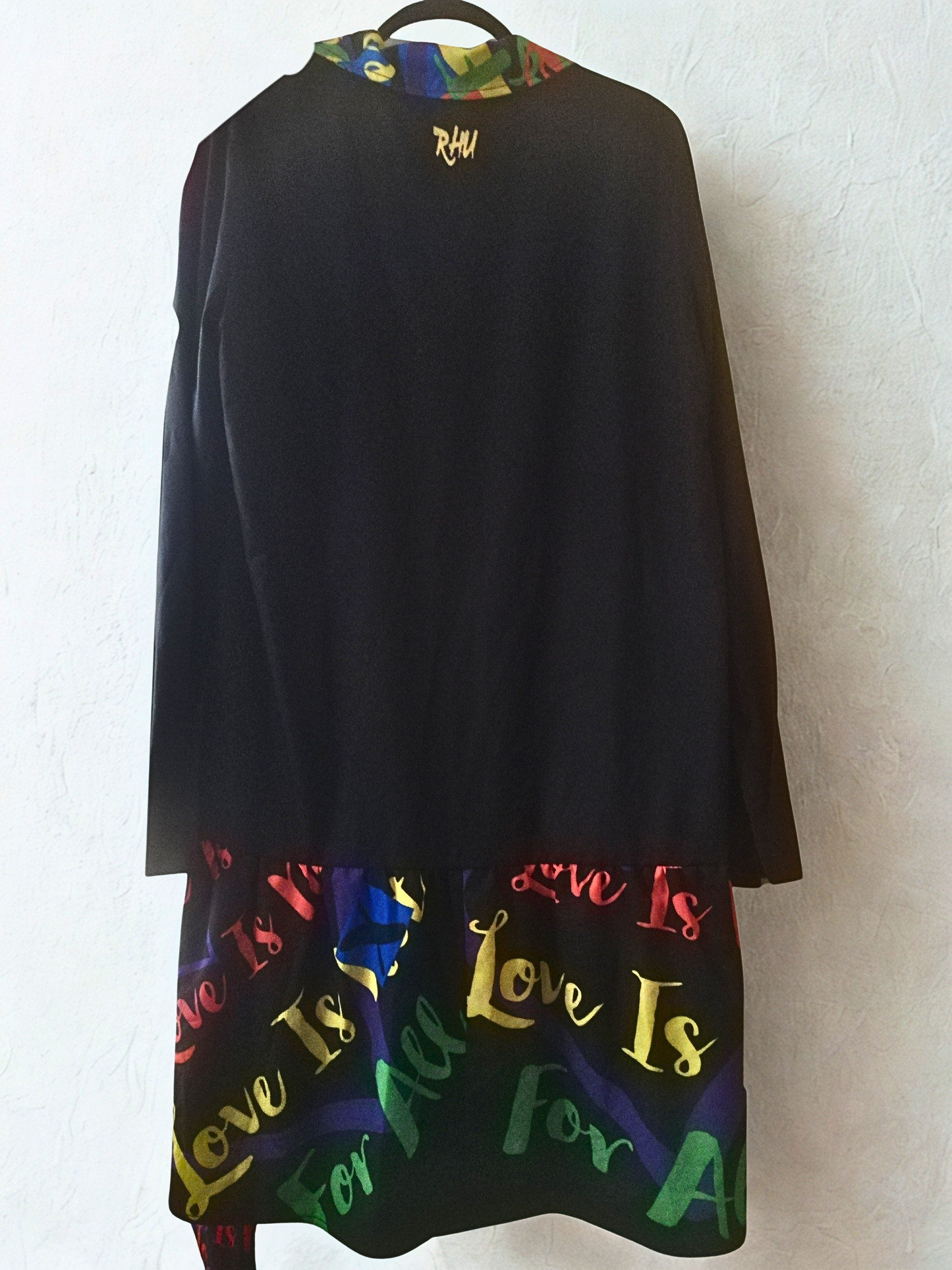 LINFA T-Shirt Dress Long Sleeve Black