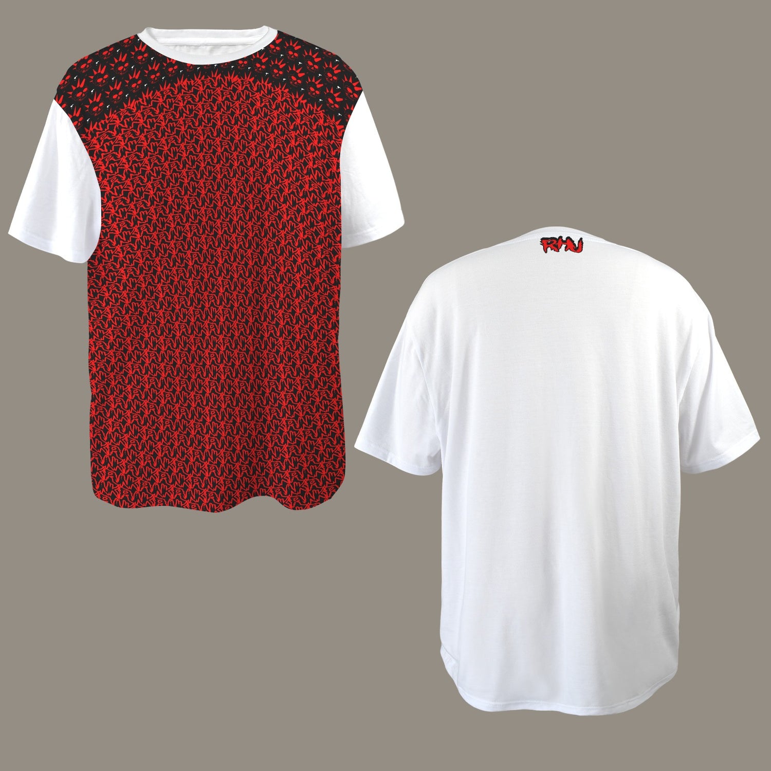 PUNK T-SHIRT RED WHITE