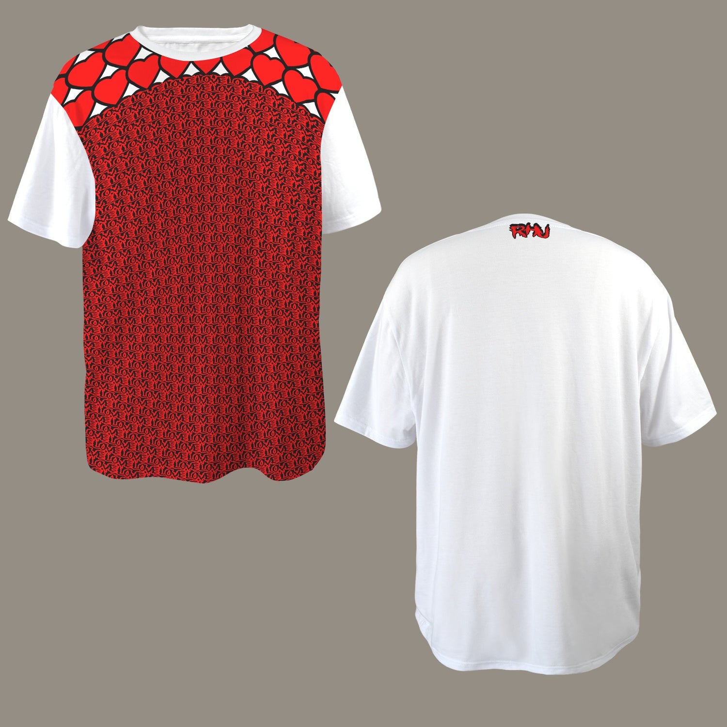 LOVE HEARTS WHITE T-SHIRT