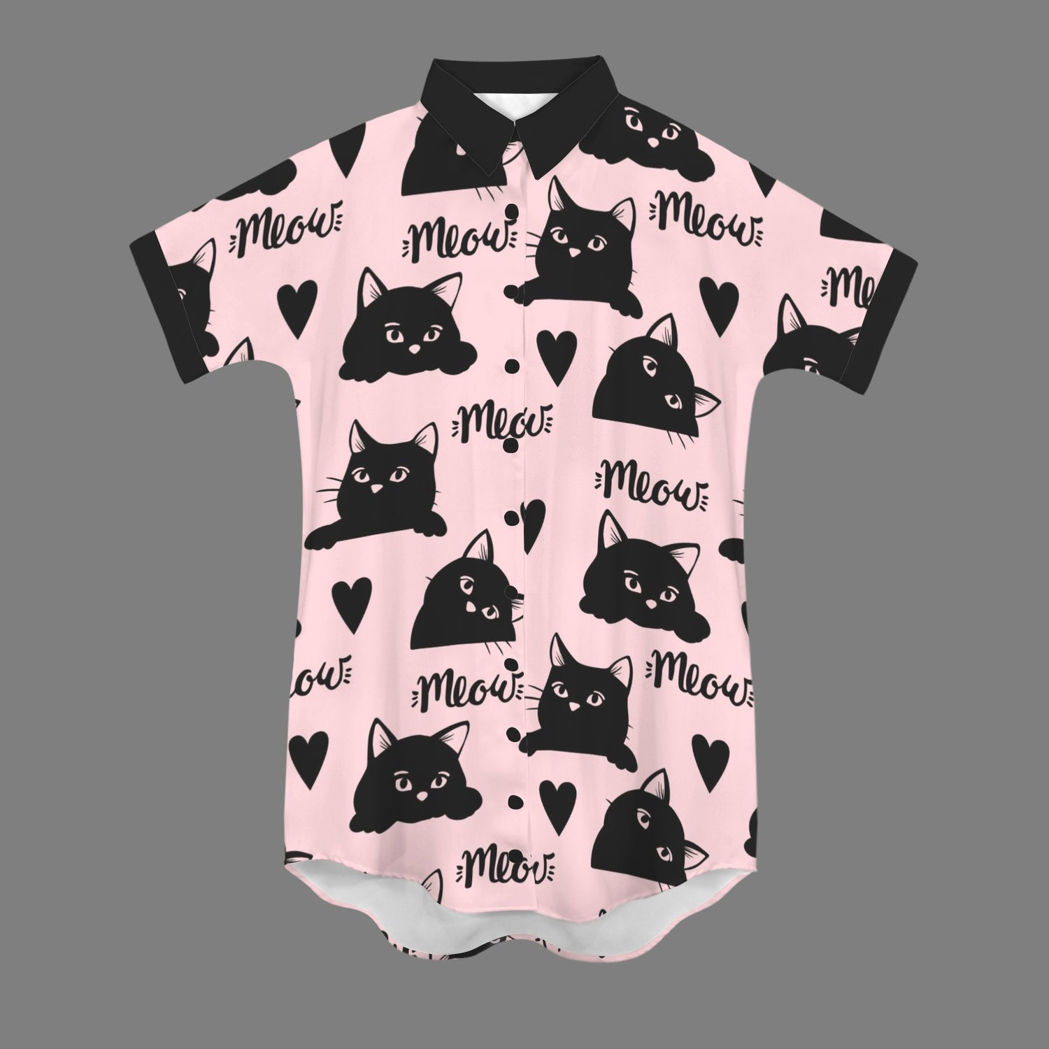 Black Cats T-Shirt Dress