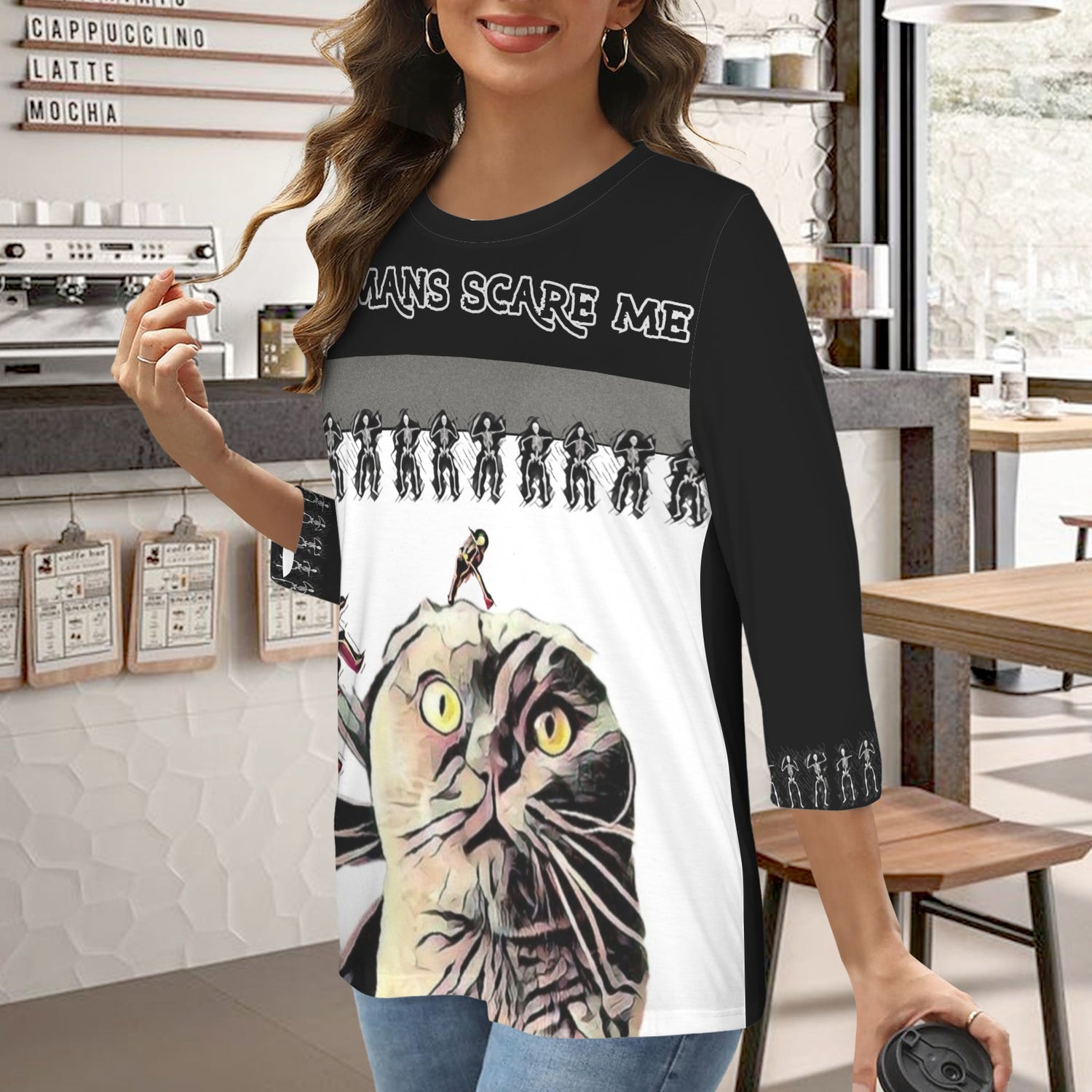 Jimmy Cat No Ears Slob Dance Humans Scare Me Shirt