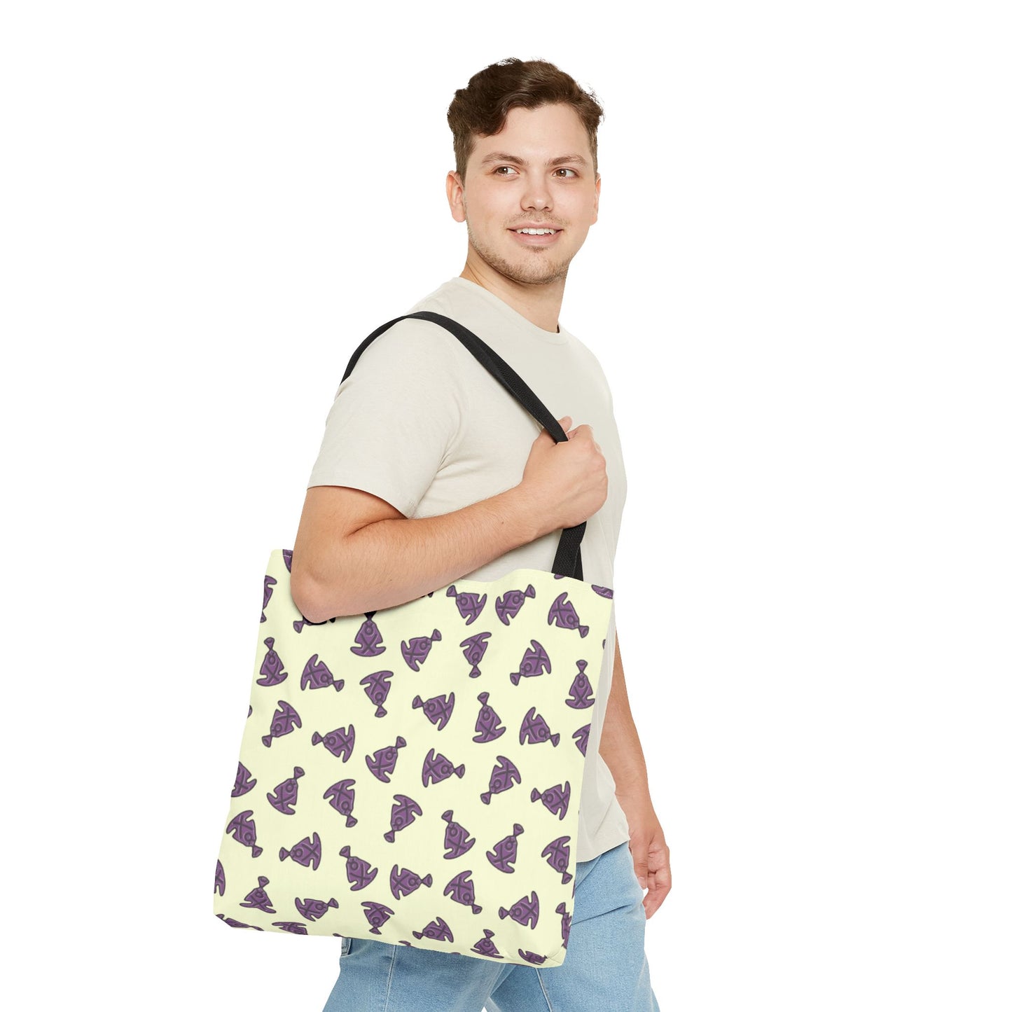Buddha Tilt Tote Bag Pale Yellow