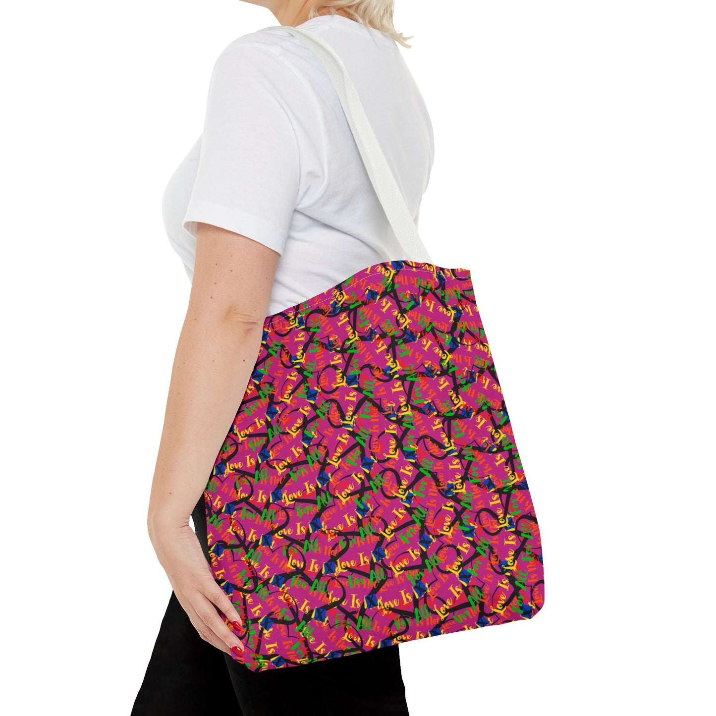 LINFA Chaos In The Heart Tote Bag Hot Pink  (Made in Germany)