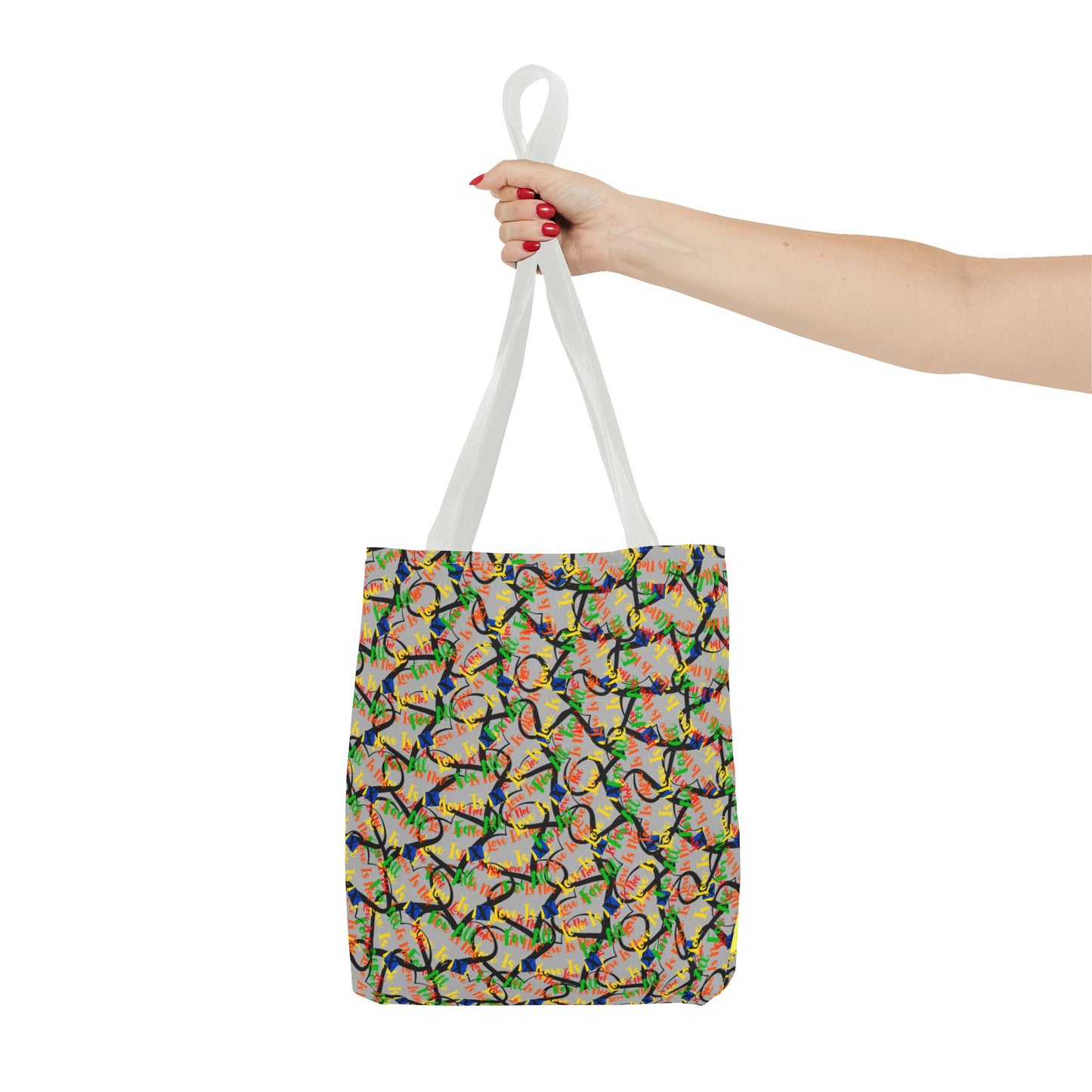 LINFA Chaos In The Heart Tote Bag Light Grey/ Yellow (Made in Germany)