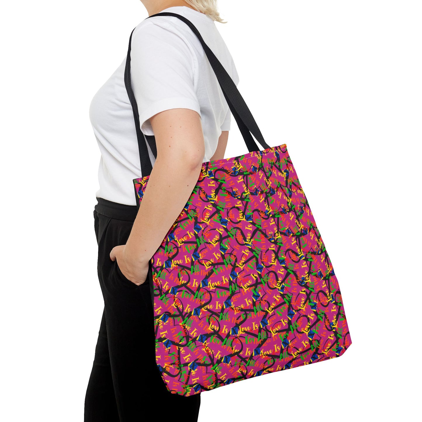 LINFA Chaos In The Heart Tote Bag Hot Pink  (Made in Germany)