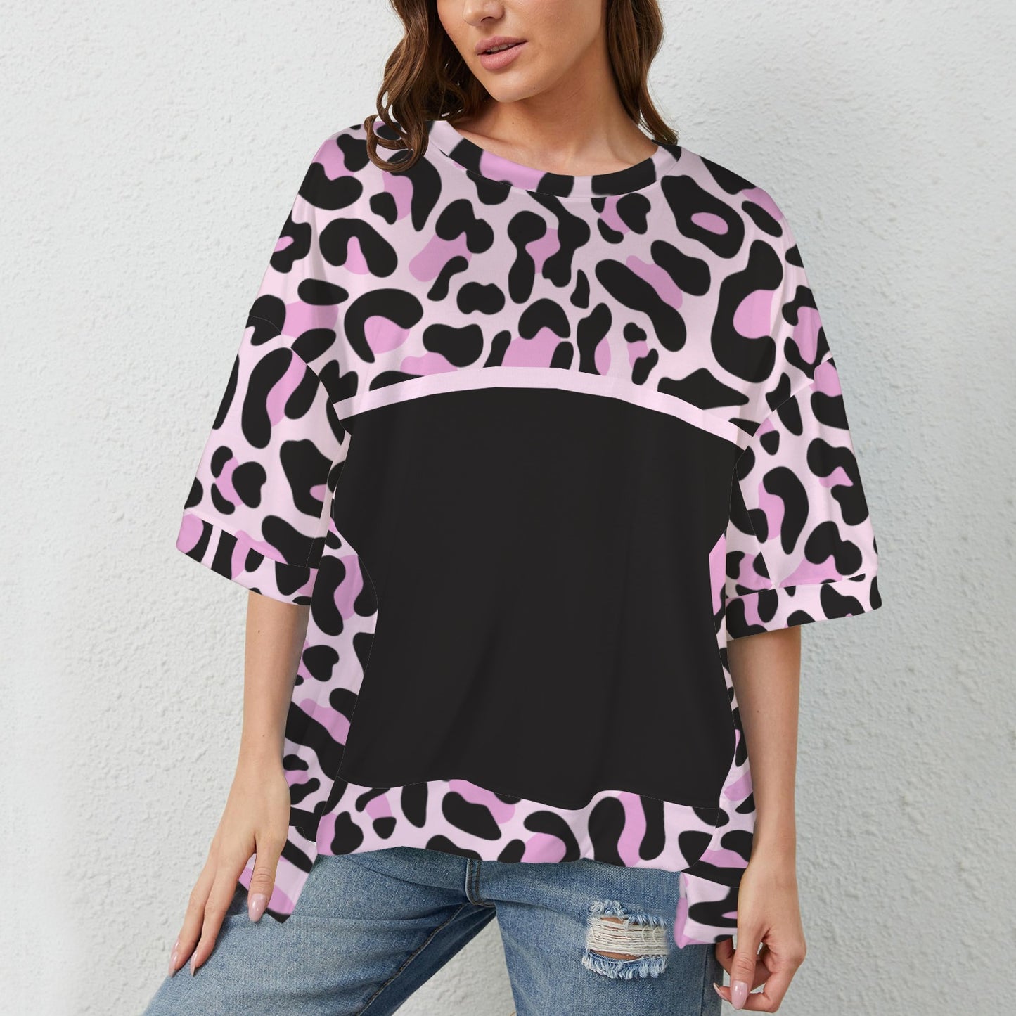 Maglia mamma Leopard Pink Black