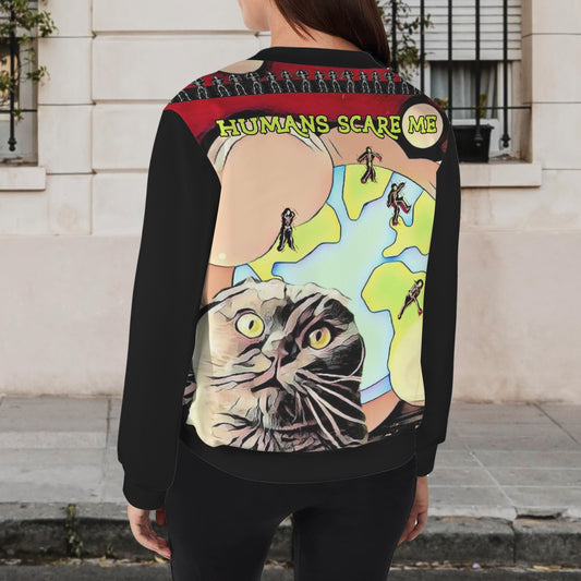 Humans Scare Me Lightweight Jacket Black