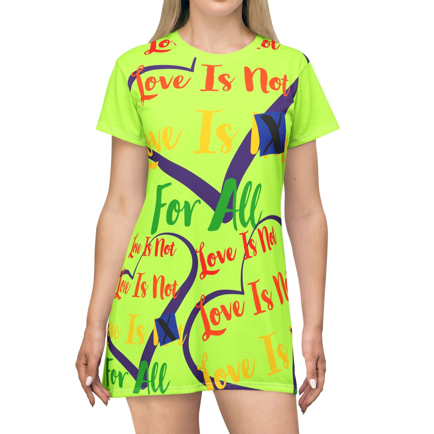 Human Rights LINFA T-Shirt Dress Fluo Green