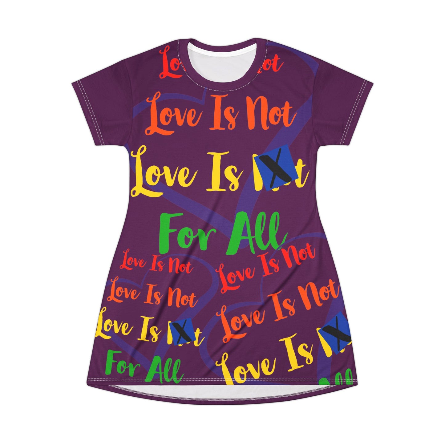 Human Rights LINFA T-Shirt Dress Purple