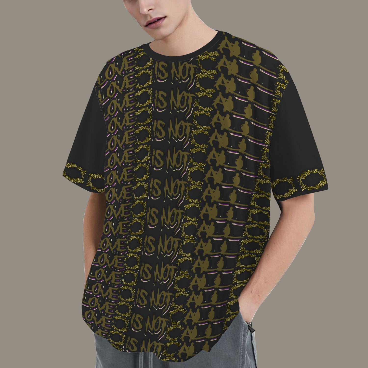 LINFA T-SHIRT BROWN BLACK 2