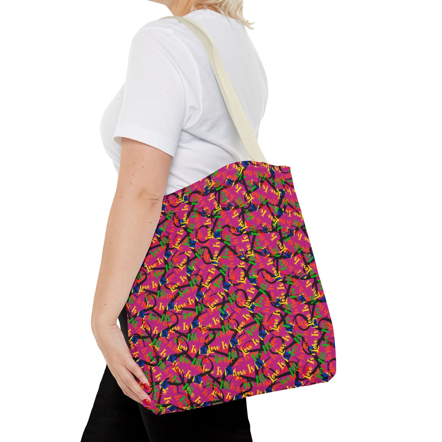 LINFA Chaos In The Heart Tote Bag Hot Pink  (Made in Germany)