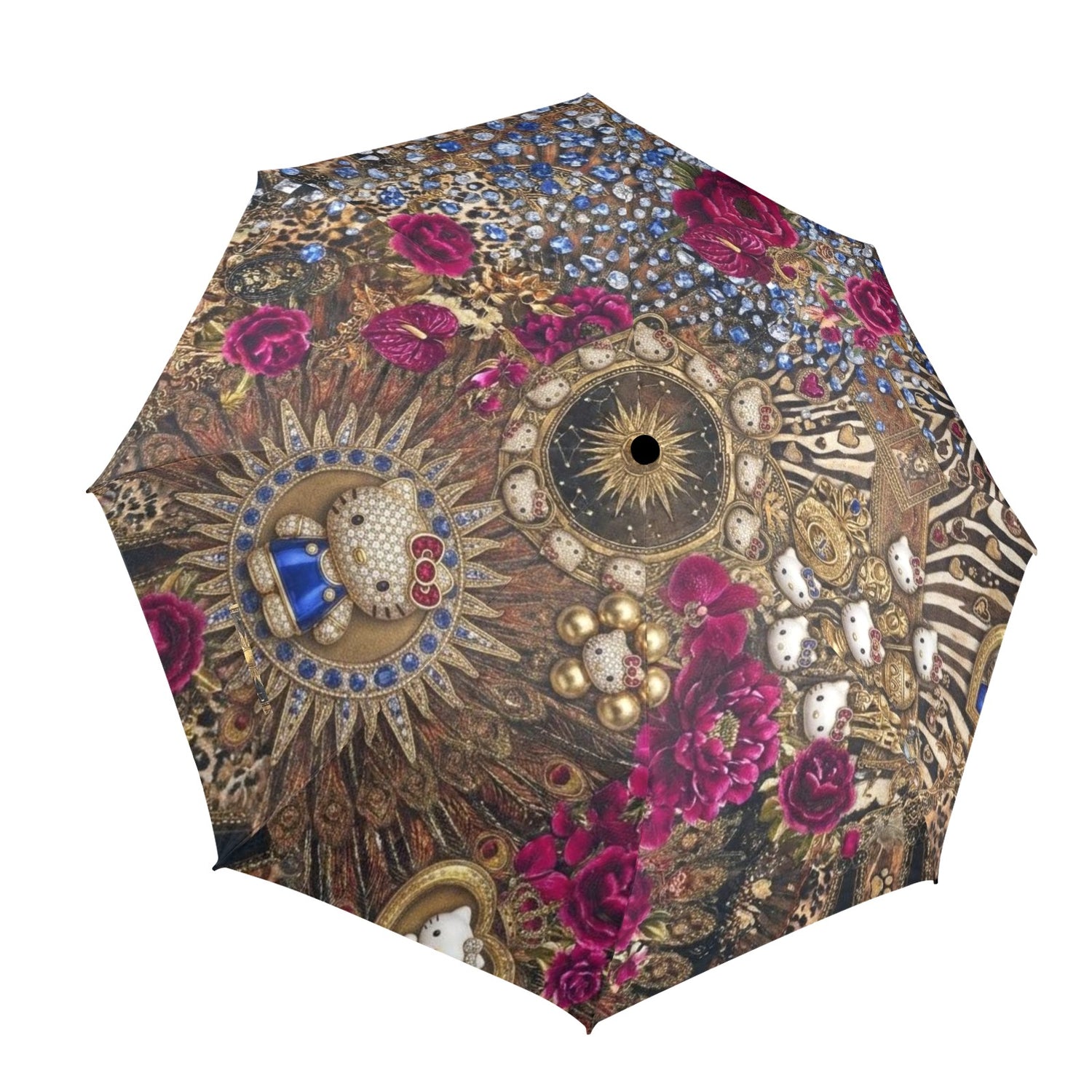 Kitty Leopard Gems Umbrella