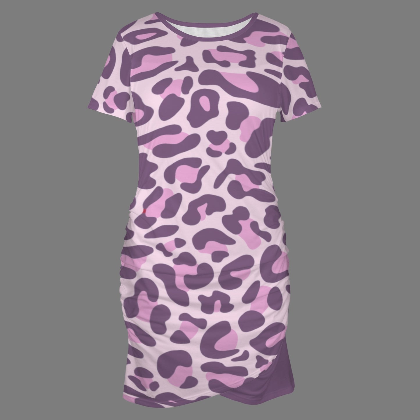 Mauve Pink Leopard Bodycon Dress