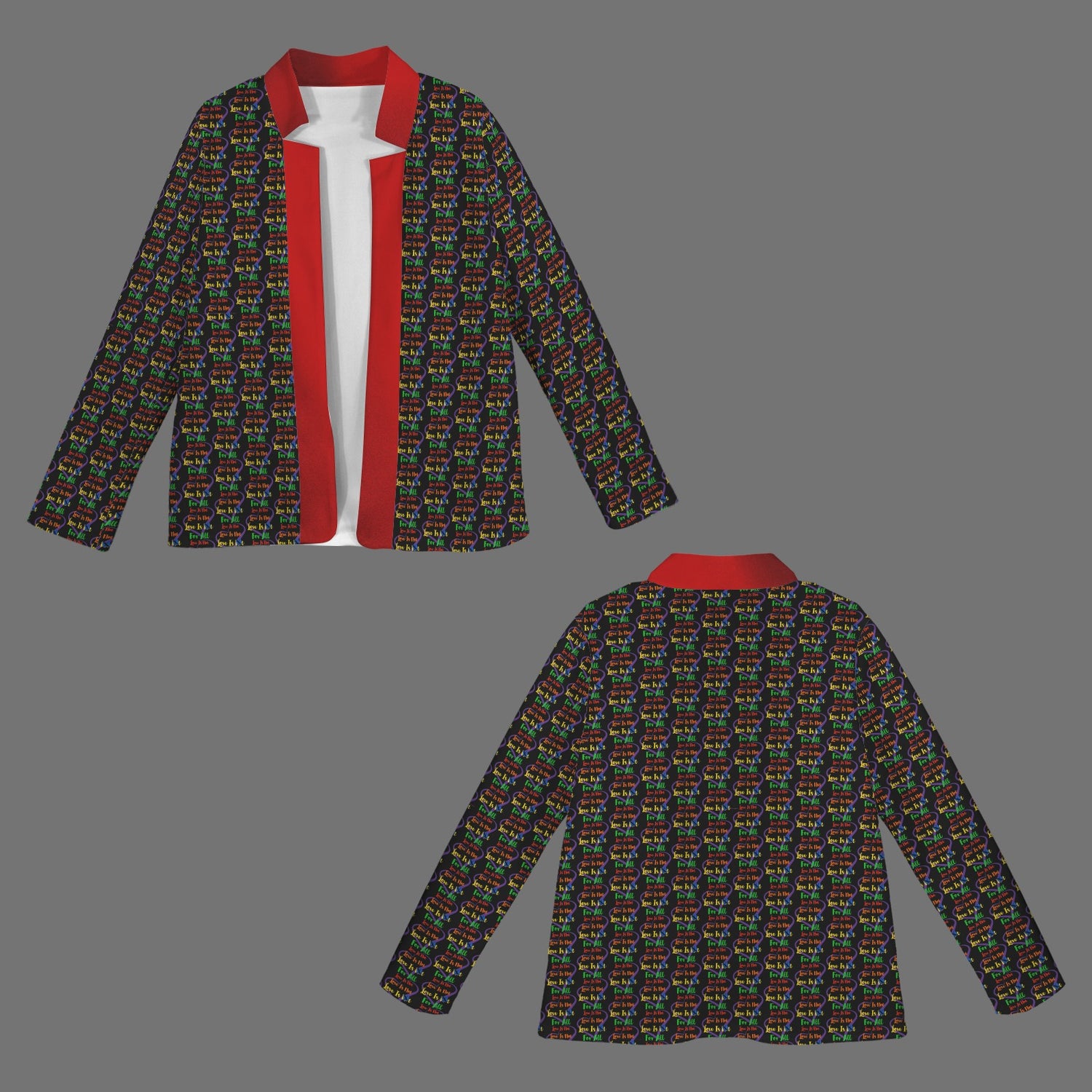 LINFA Little Hearts Black Red Jacket