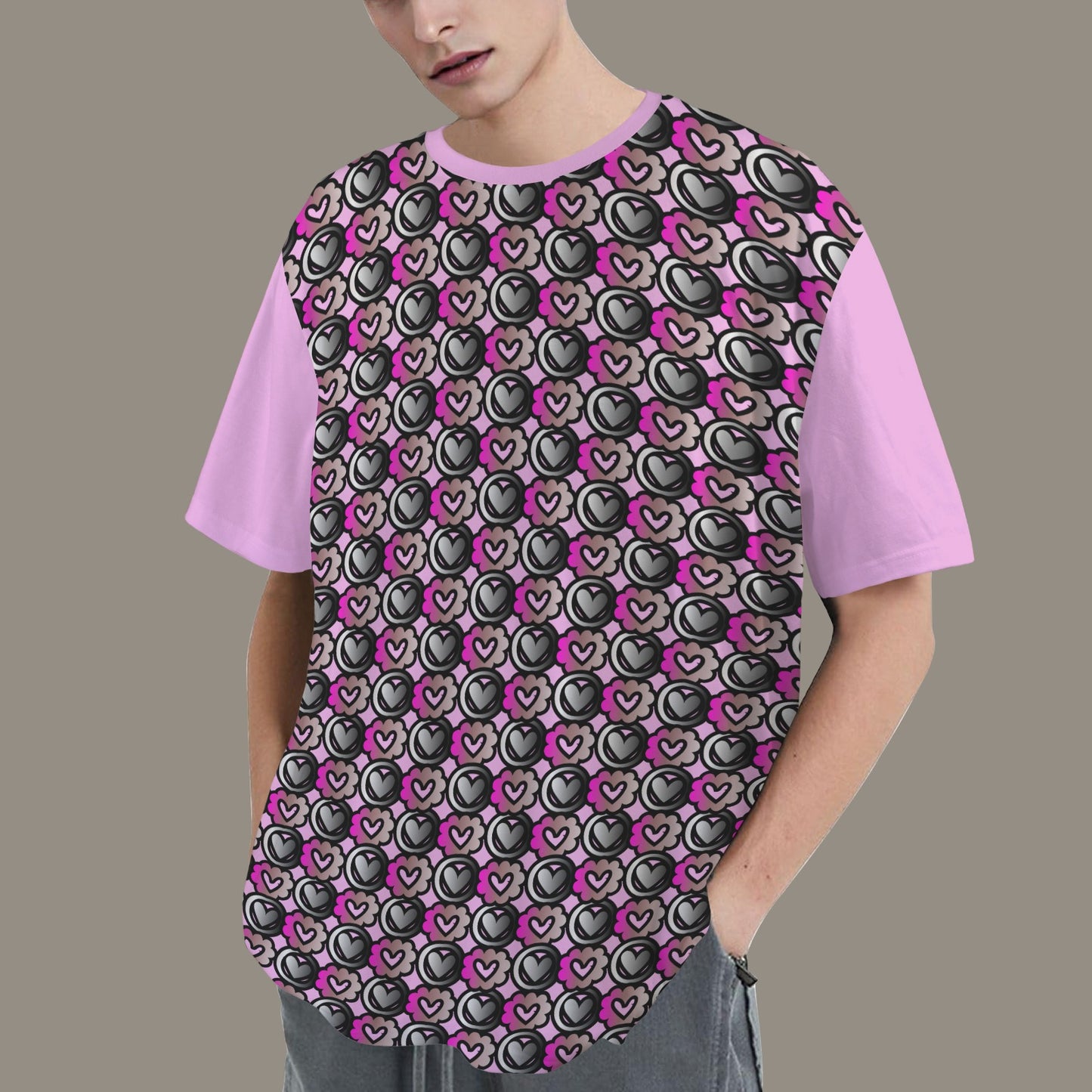 SE SON ROSE T-SHIRT - HEARTS LIGHTPINK