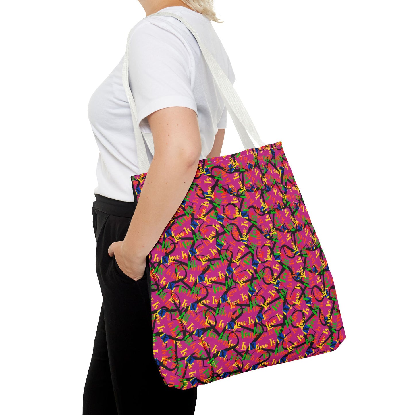 LINFA Chaos In The Heart Tote Bag Hot Pink  (Made in Germany)