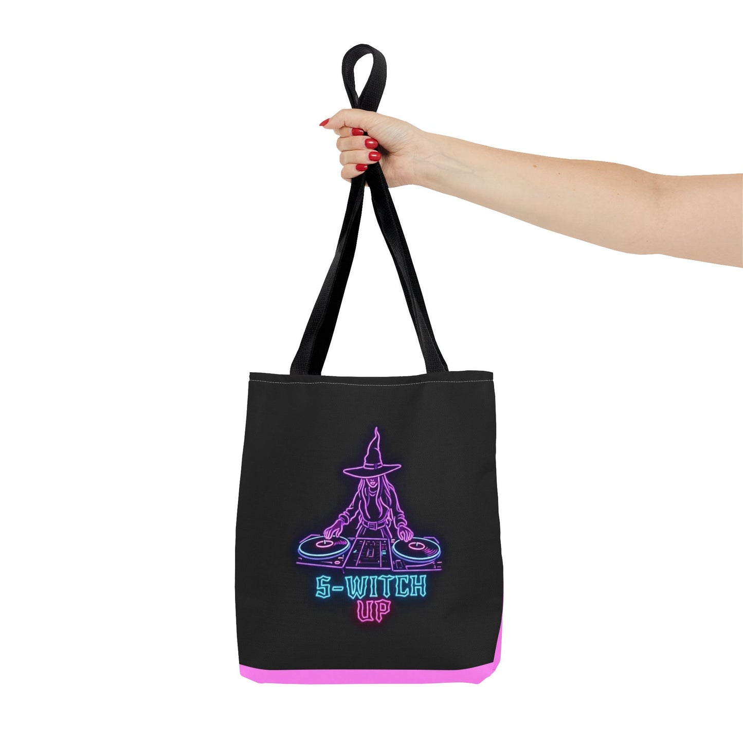 S-WITCH UP Neon Logo Tote Bag Black/Pink