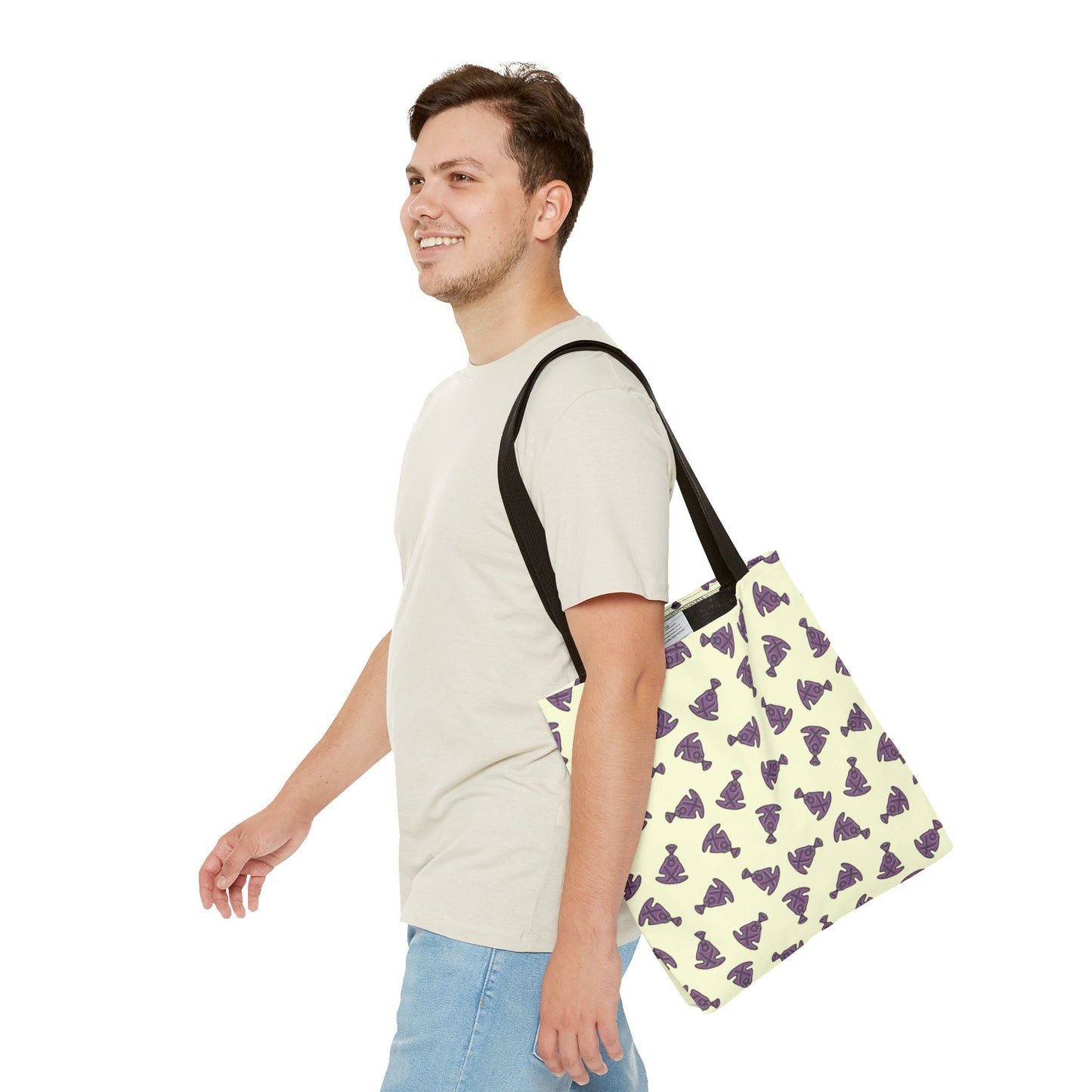 Buddha Tilt Tote Bag Pale Yellow