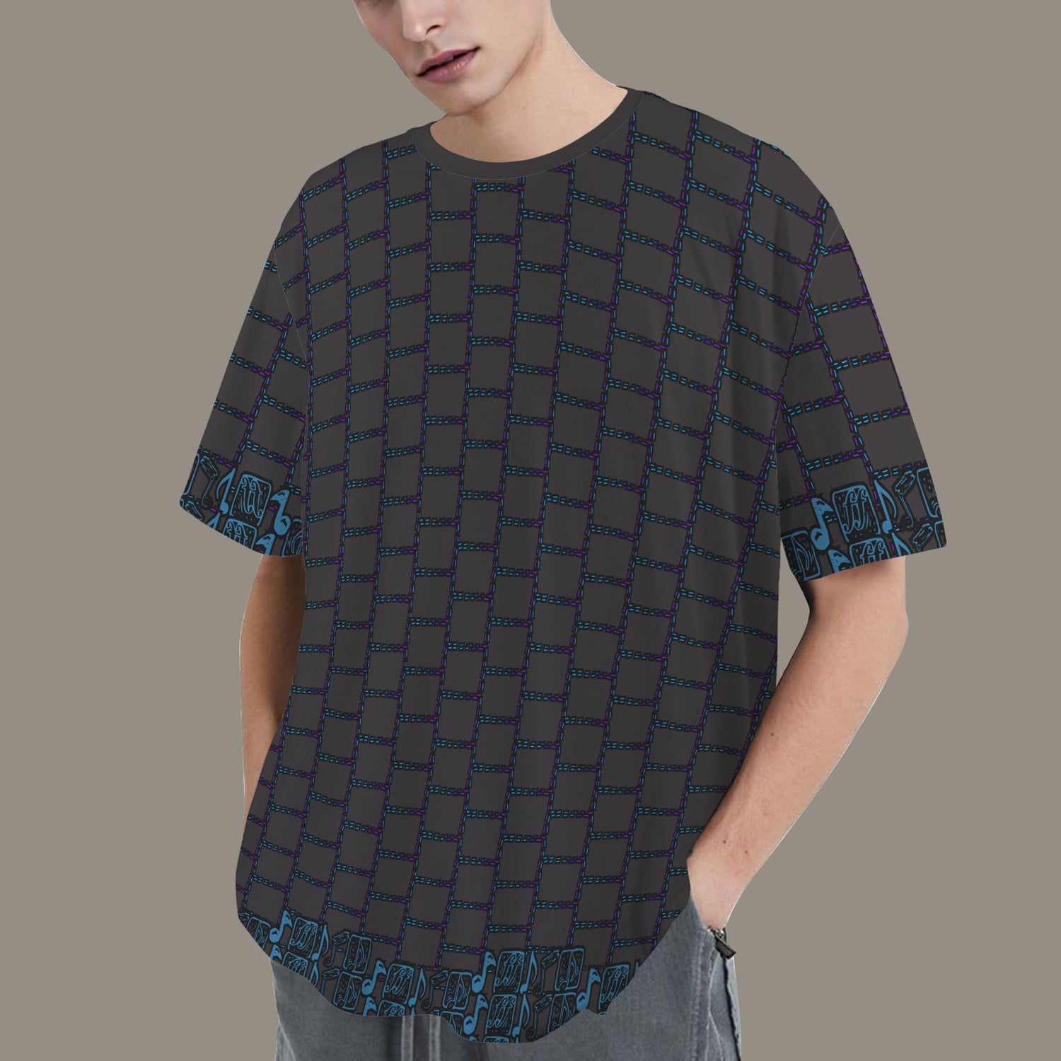 Hidden Name T-shirt Dark Grey Notes
