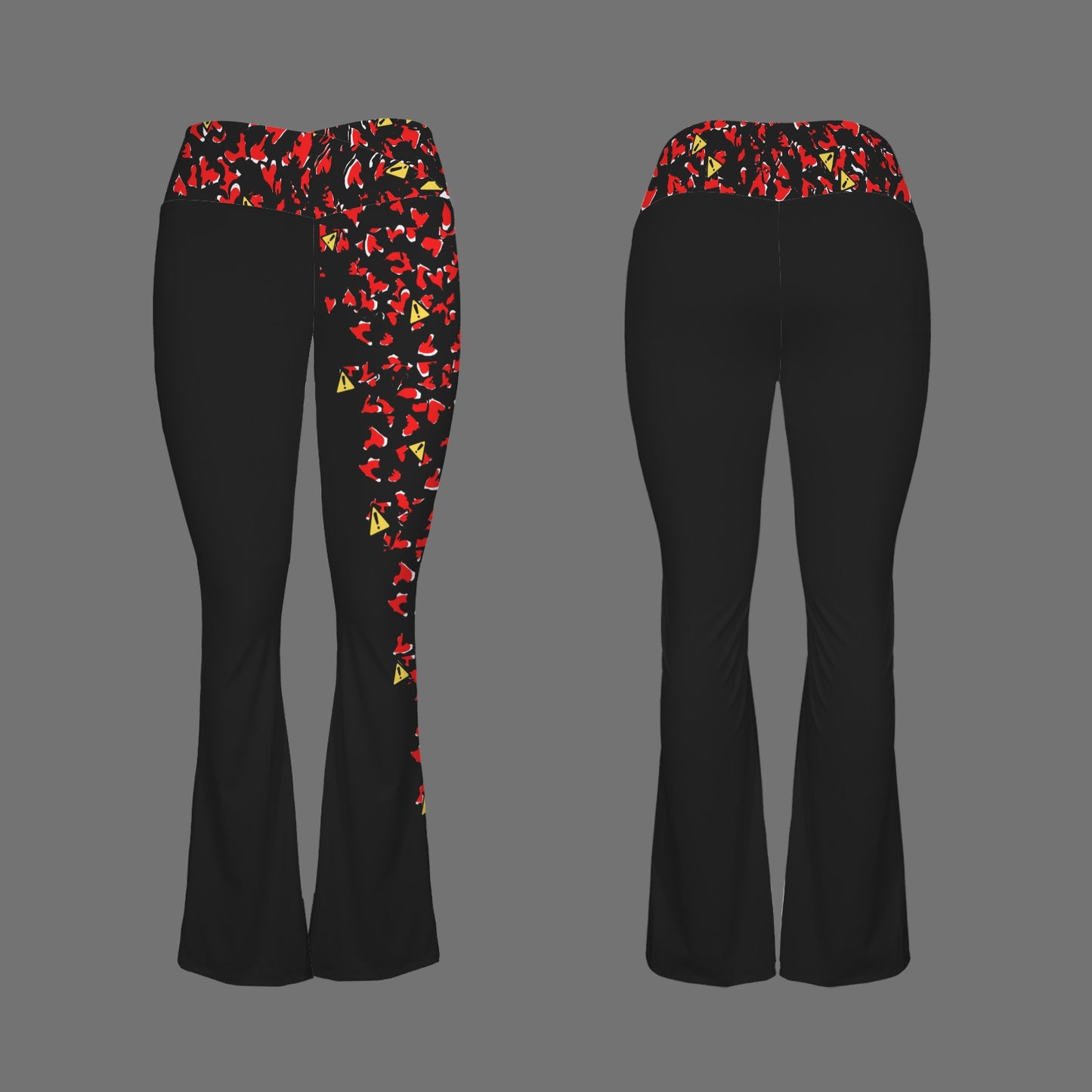 Tummy Control Cross Waist Pants Black CAUTION