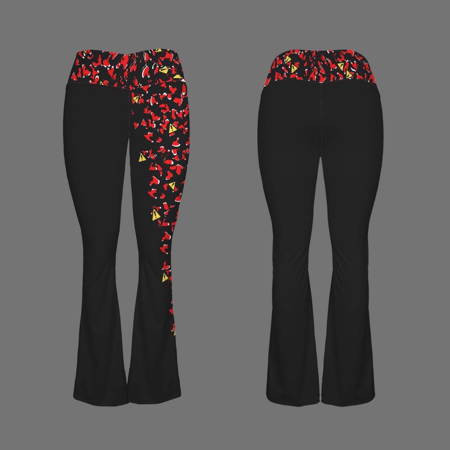 Tummy Control Cross Waist Pants Black CAUTION