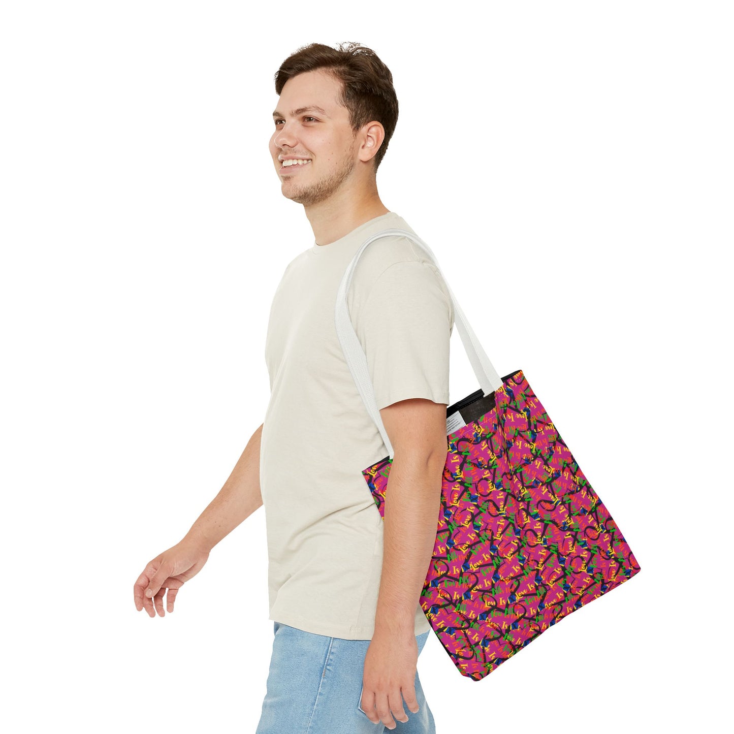 LINFA Chaos In The Heart Tote Bag Hot Pink  (Made in Germany)