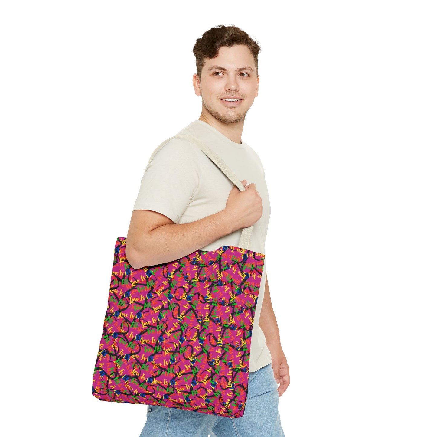 LINFA Chaos In The Heart Tote Bag Hot Pink  (Made in Germany)