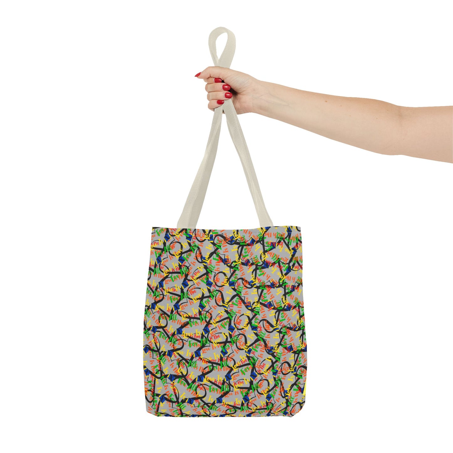 LINFA Chaos In The Heart Tote Bag Light Grey/ Yellow (Made in Germany)