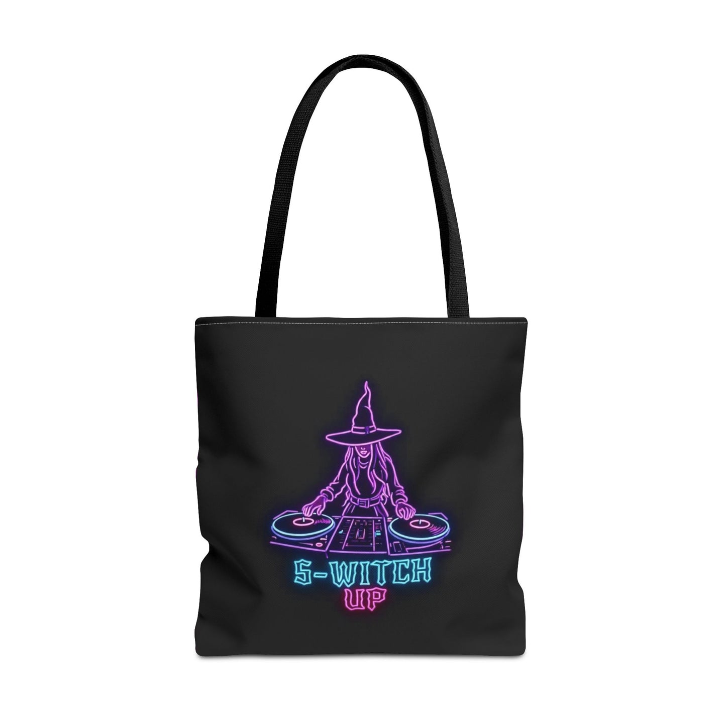 S-WITCH UP Neon Logo Tote Bag Black/Pink