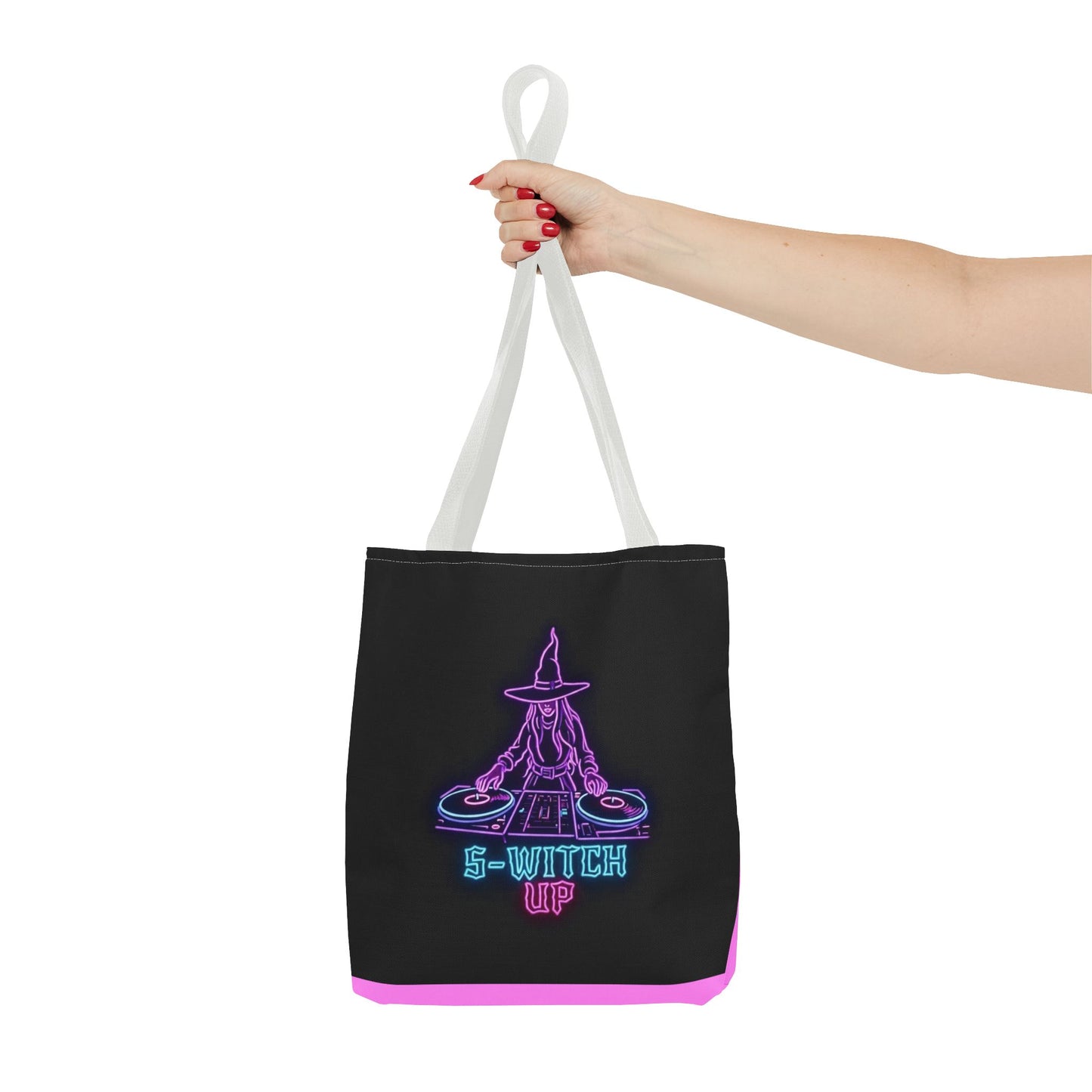 S-WITCH UP Neon Logo Tote Bag Black/Pink