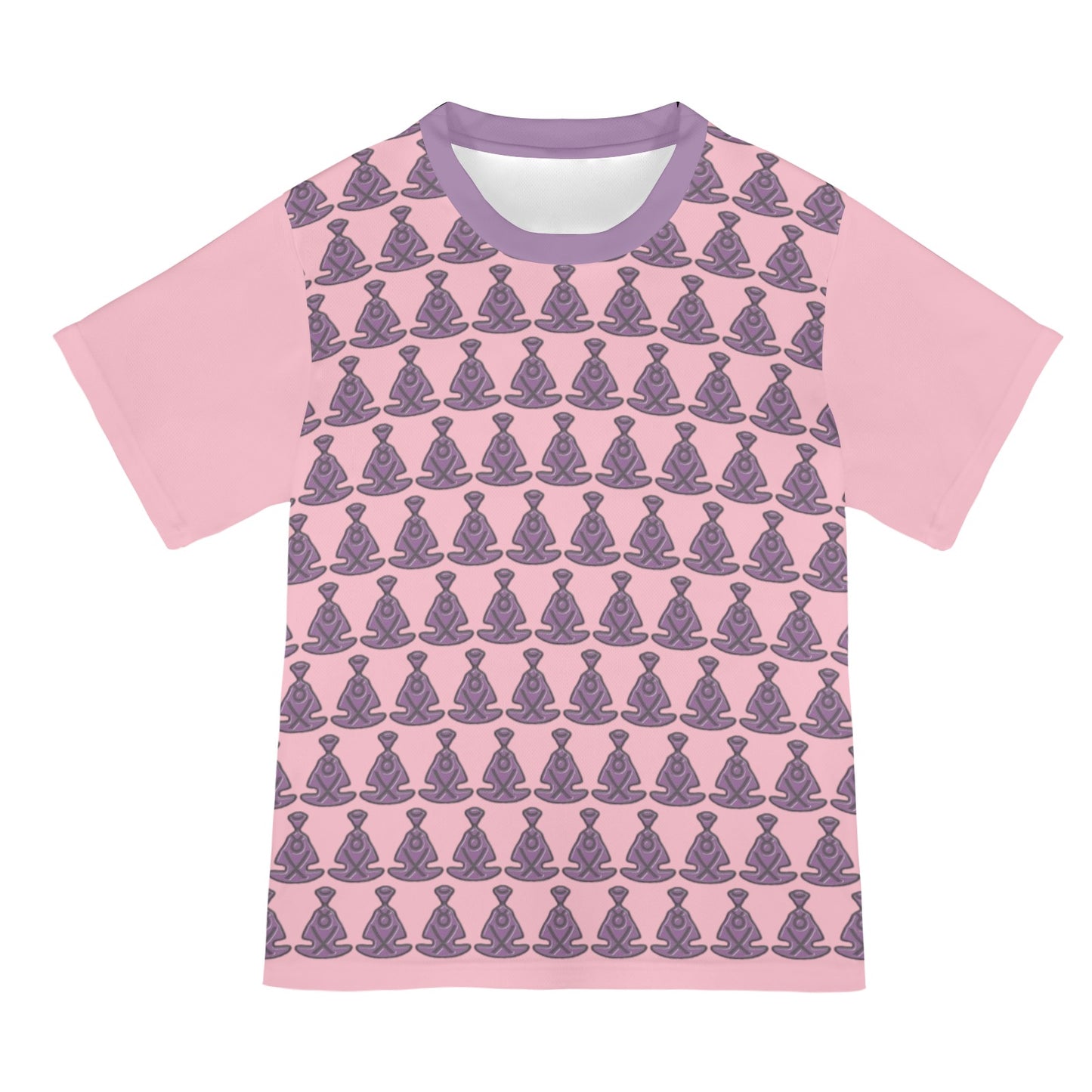 Pale Pink Buddha T-shirt Unisex Mesh Cloth T-shirt